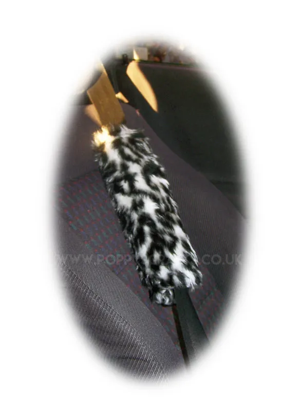 1 singular fuzzy seatbelt pad choose your print zebra cow bee tiger leopard cheetah