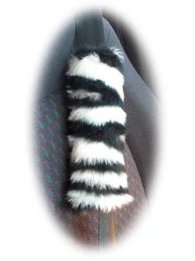 1 singular fuzzy seatbelt pad choose your print zebra cow bee tiger leopard cheetah