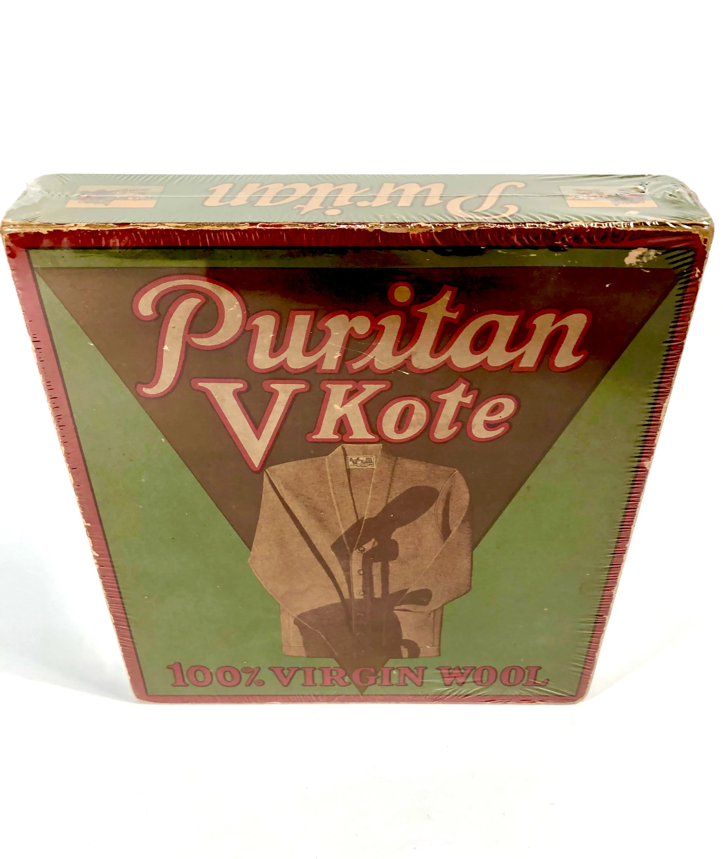 1920's PURITAN V KOTE Wool Cardigan, Knit Sweater Box, Vintage Fashion