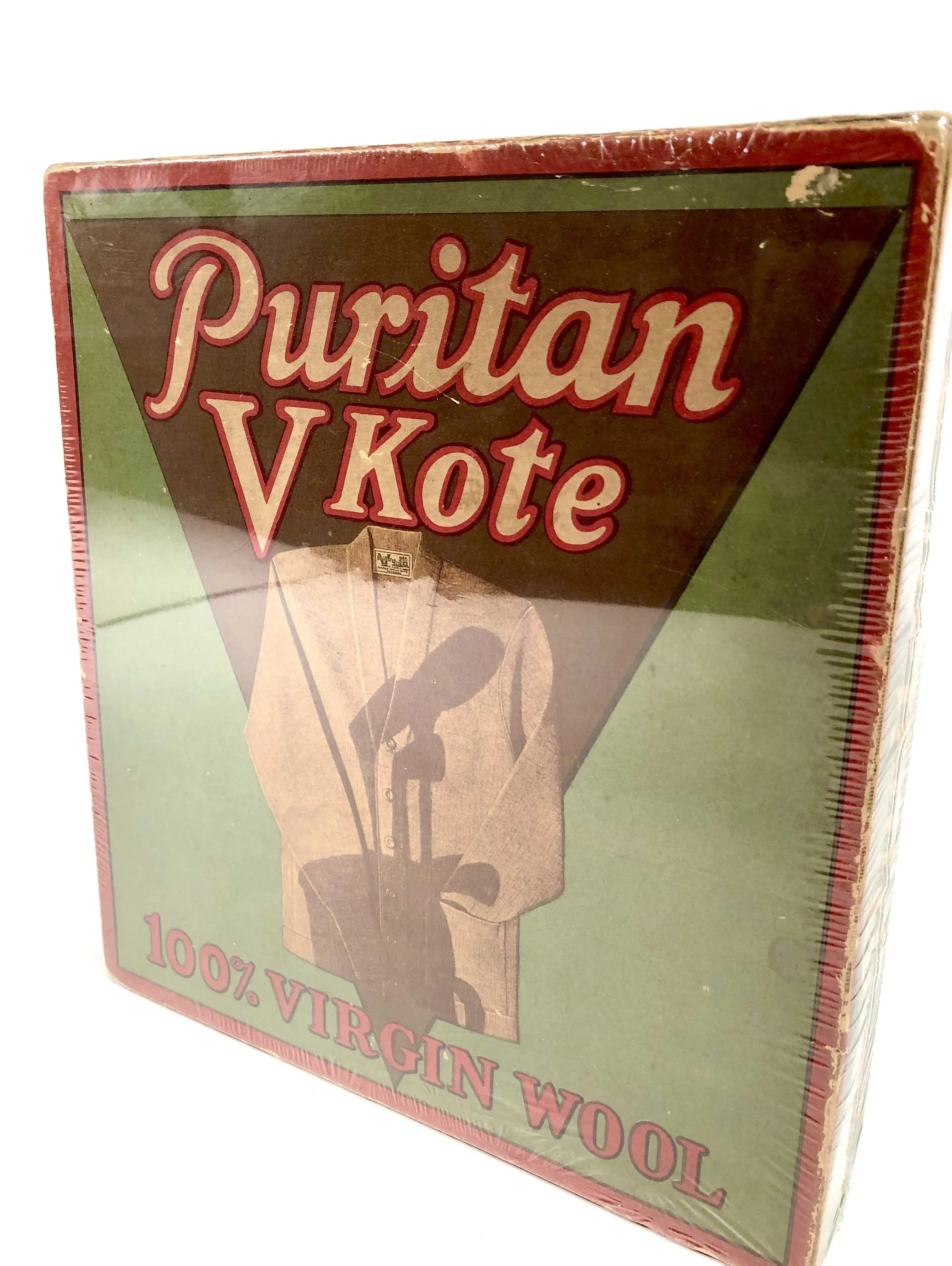 1920's PURITAN V KOTE Wool Cardigan, Knit Sweater Box, Vintage Fashion