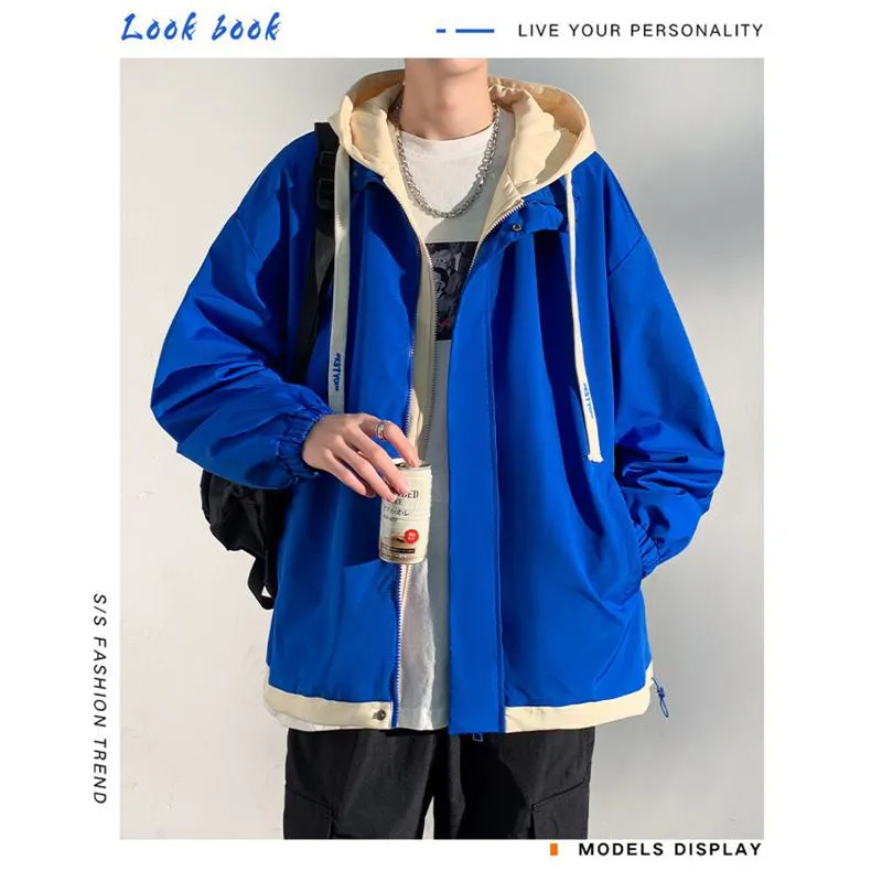 2 in 1 Lightweight Casual Raincoat Hooded Jacket