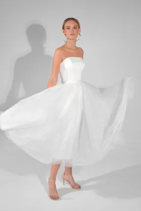 2 in 1 Midi Wedding Dress Monika