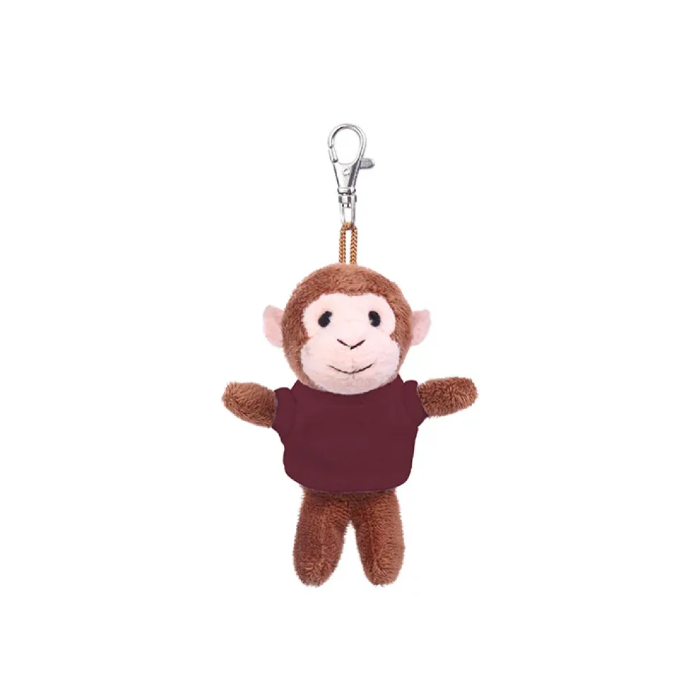 4" Soft Plush Monkey Keychain with Tee