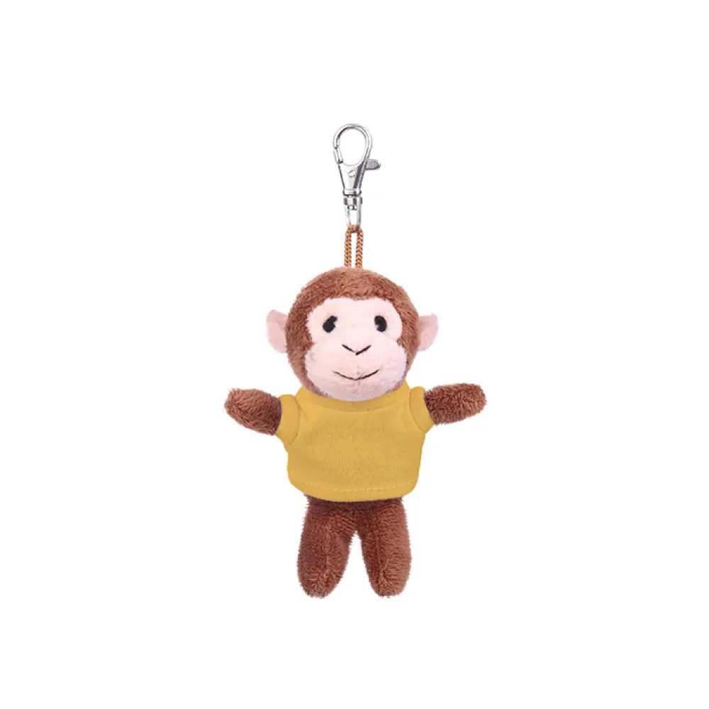 4" Soft Plush Monkey Keychain with Tee