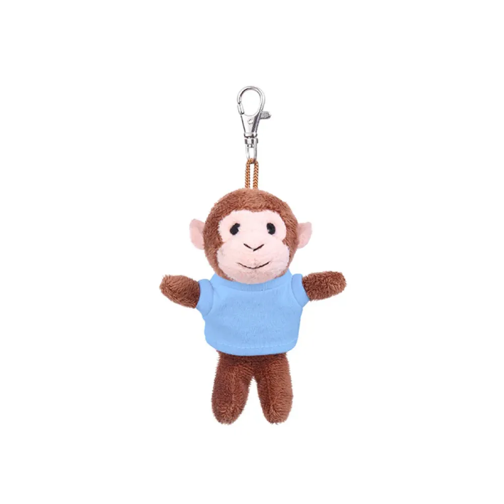 4" Soft Plush Monkey Keychain with Tee