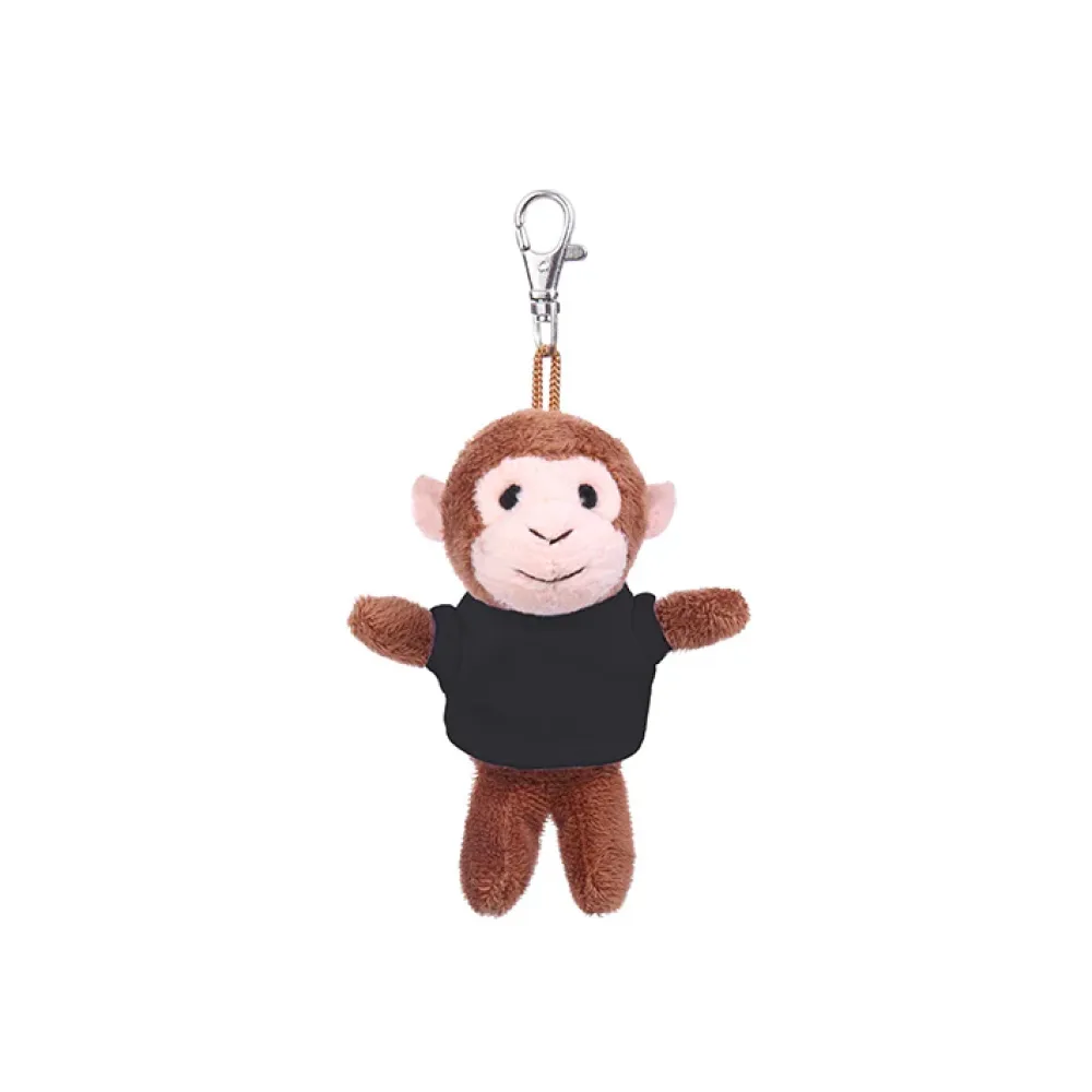 4" Soft Plush Monkey Keychain with Tee