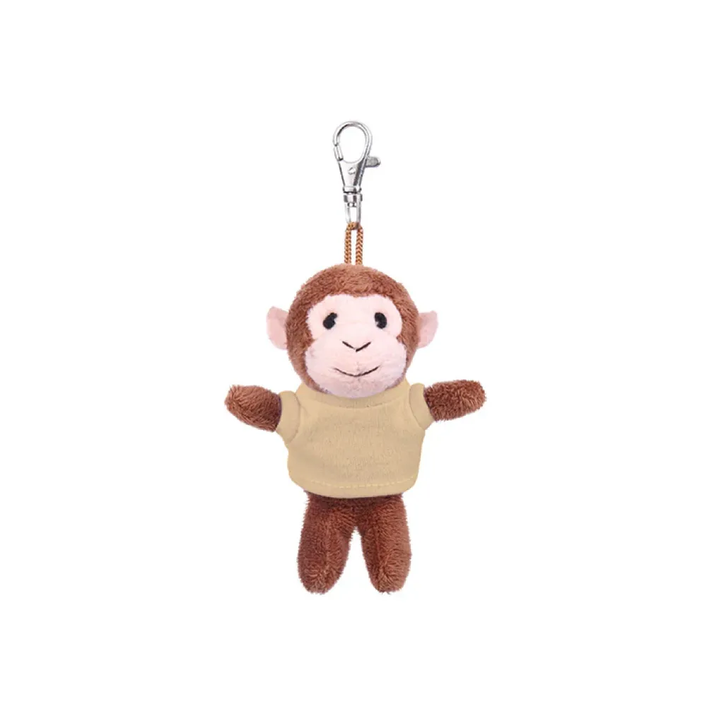 4" Soft Plush Monkey Keychain with Tee