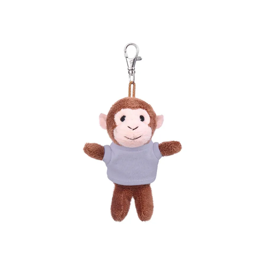 4" Soft Plush Monkey Keychain with Tee