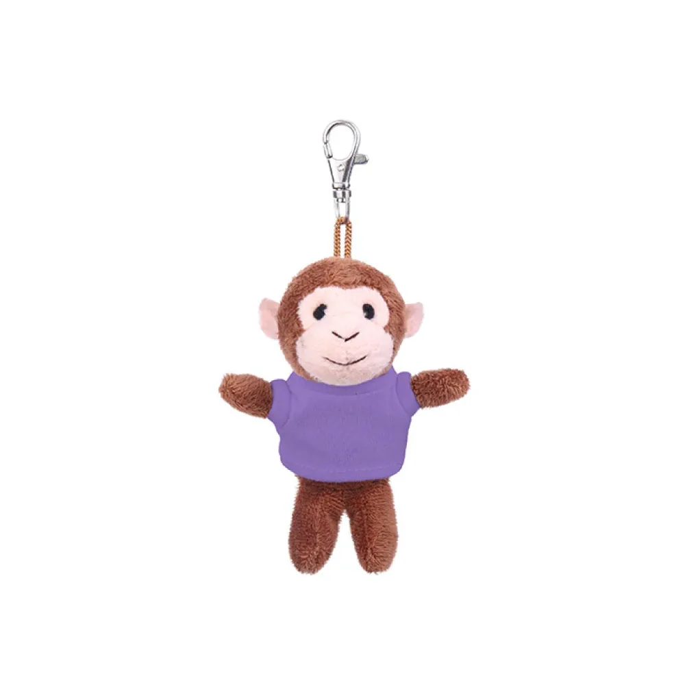 4" Soft Plush Monkey Keychain with Tee