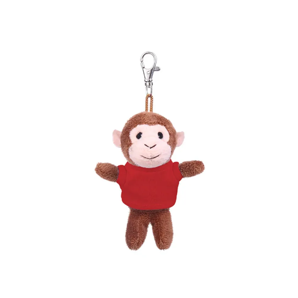 4" Soft Plush Monkey Keychain with Tee