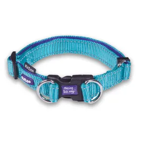 Active Easy-clip Dog Collar - Aqua & Purple