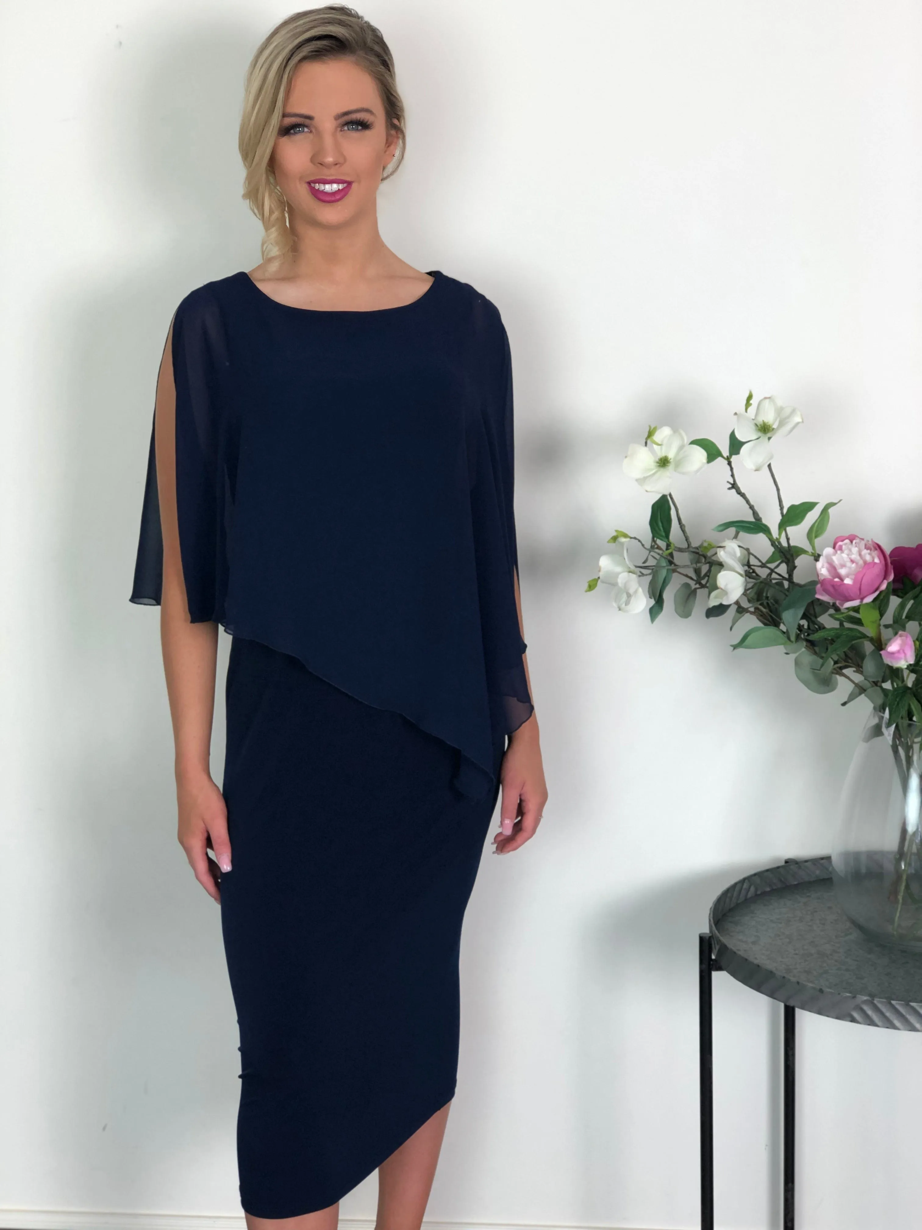 Aisha Navy Evening Dress