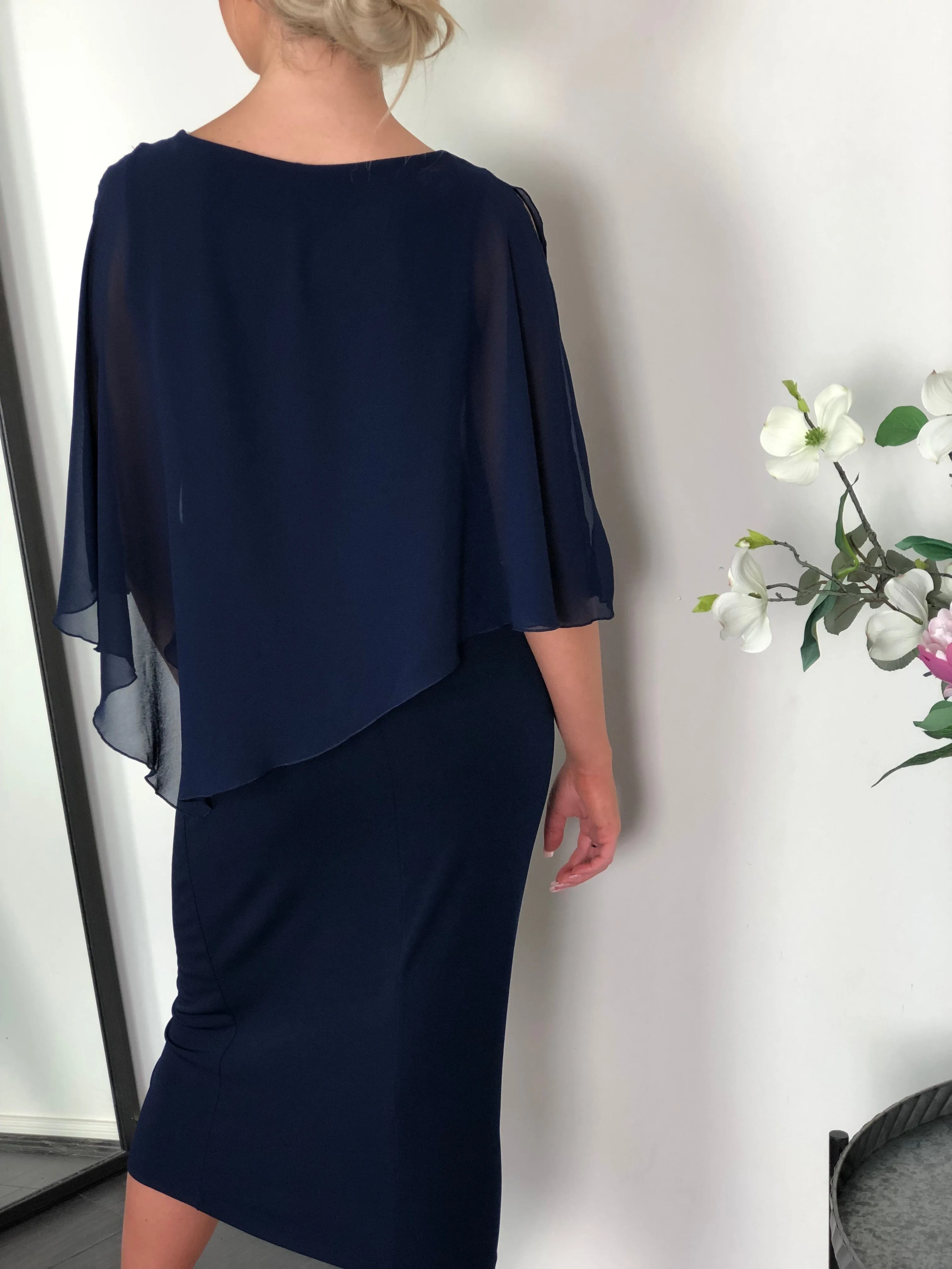 Aisha Navy Evening Dress