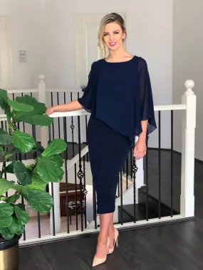 Aisha Navy Evening Dress