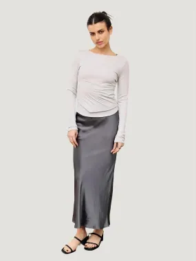 All Row Valerie Satin Maxi Skirt