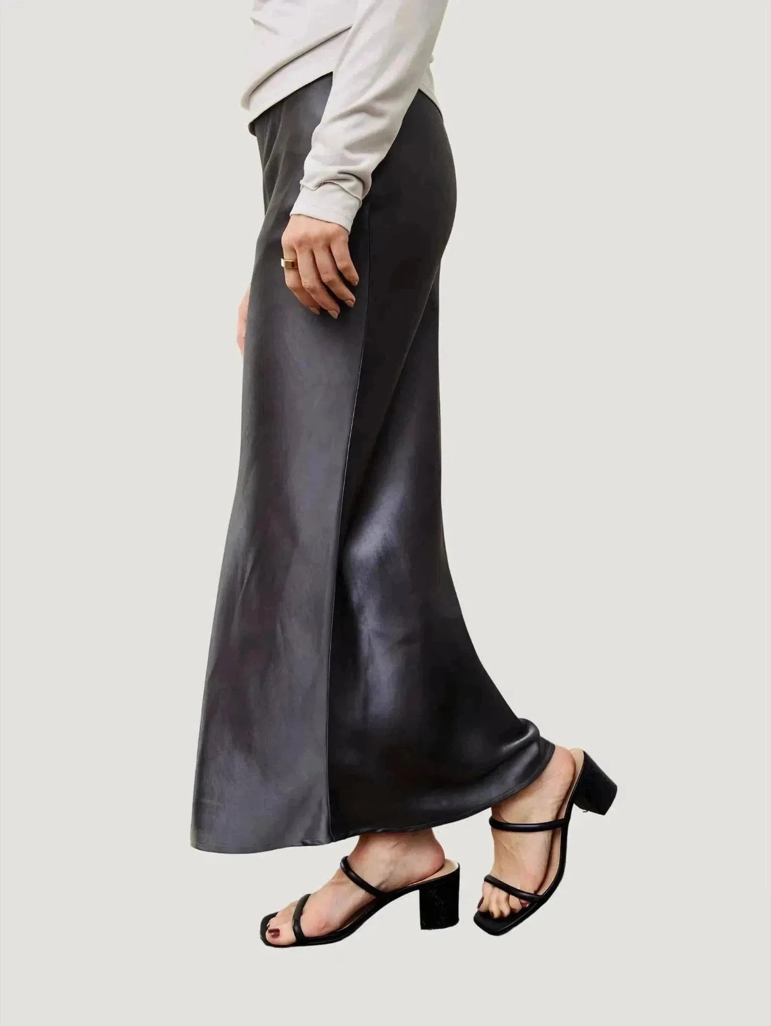 All Row Valerie Satin Maxi Skirt