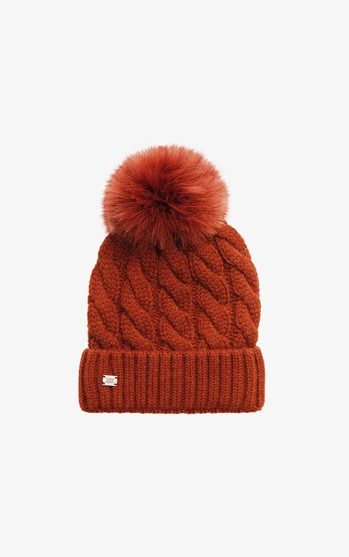 AMALIE CABLE KNIT HAT W/ POM 102924