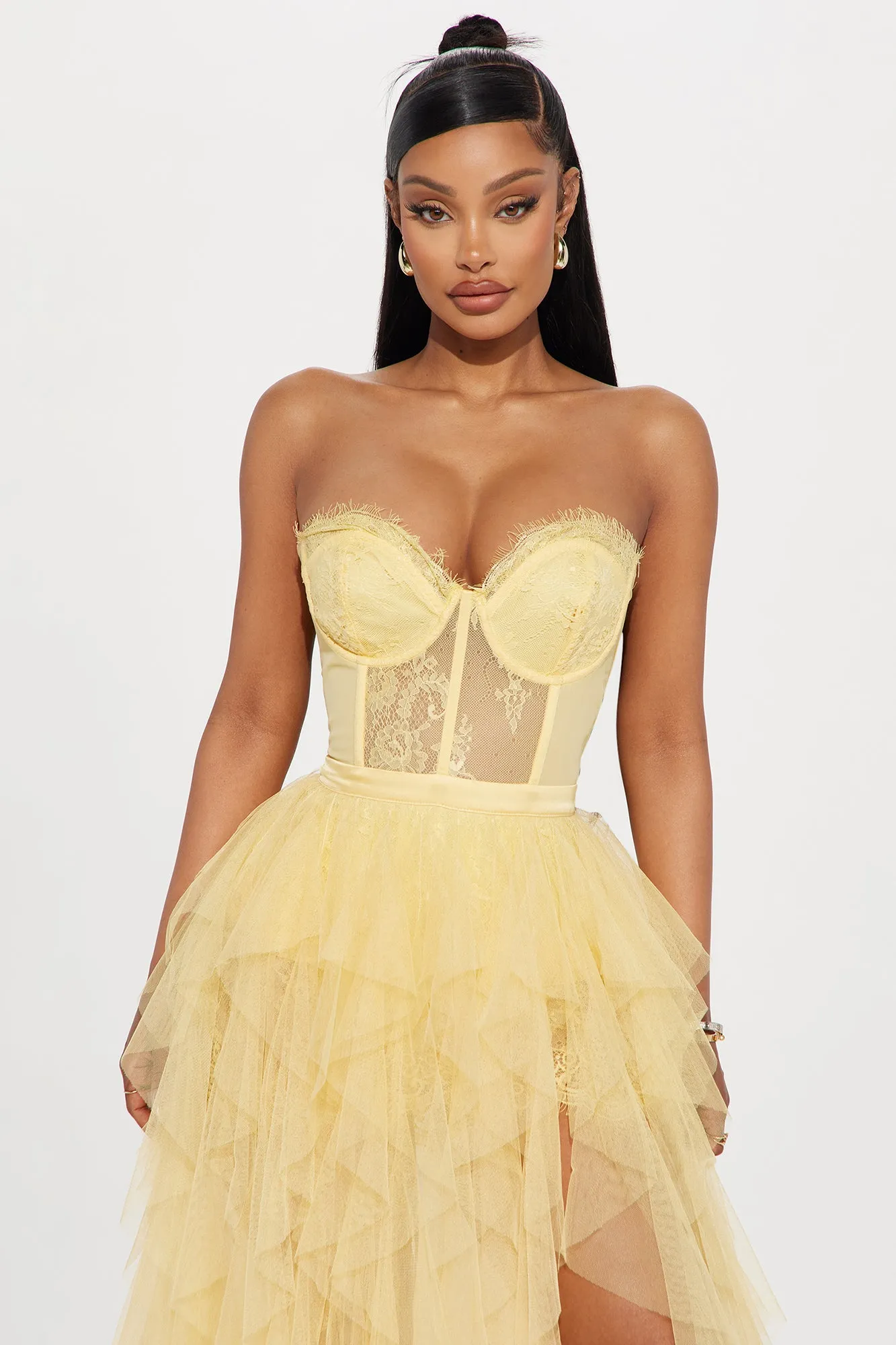 Anastasia Tulle Maxi Dress - Yellow