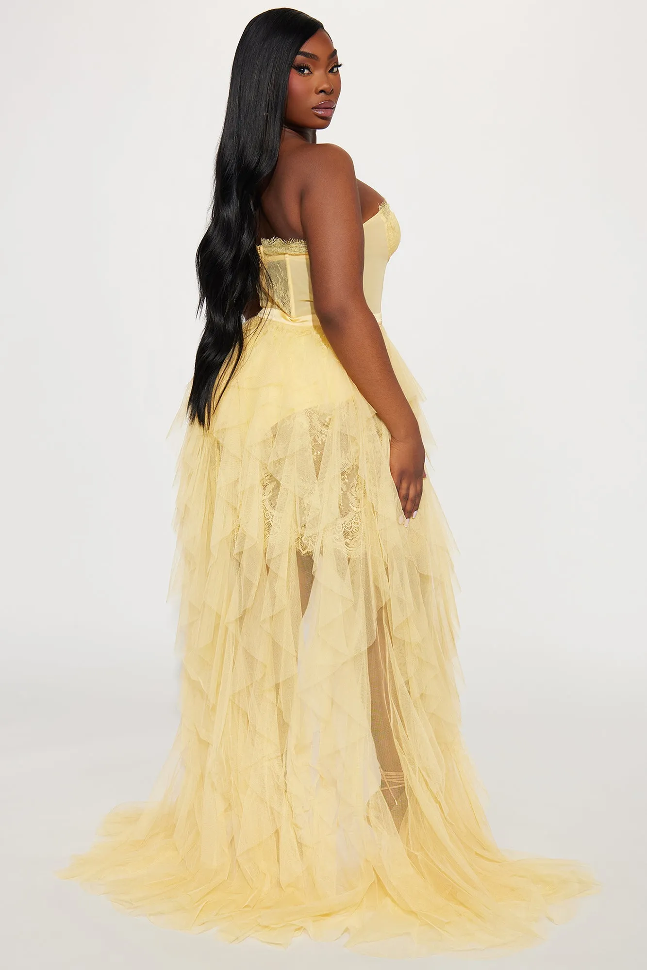 Anastasia Tulle Maxi Dress - Yellow