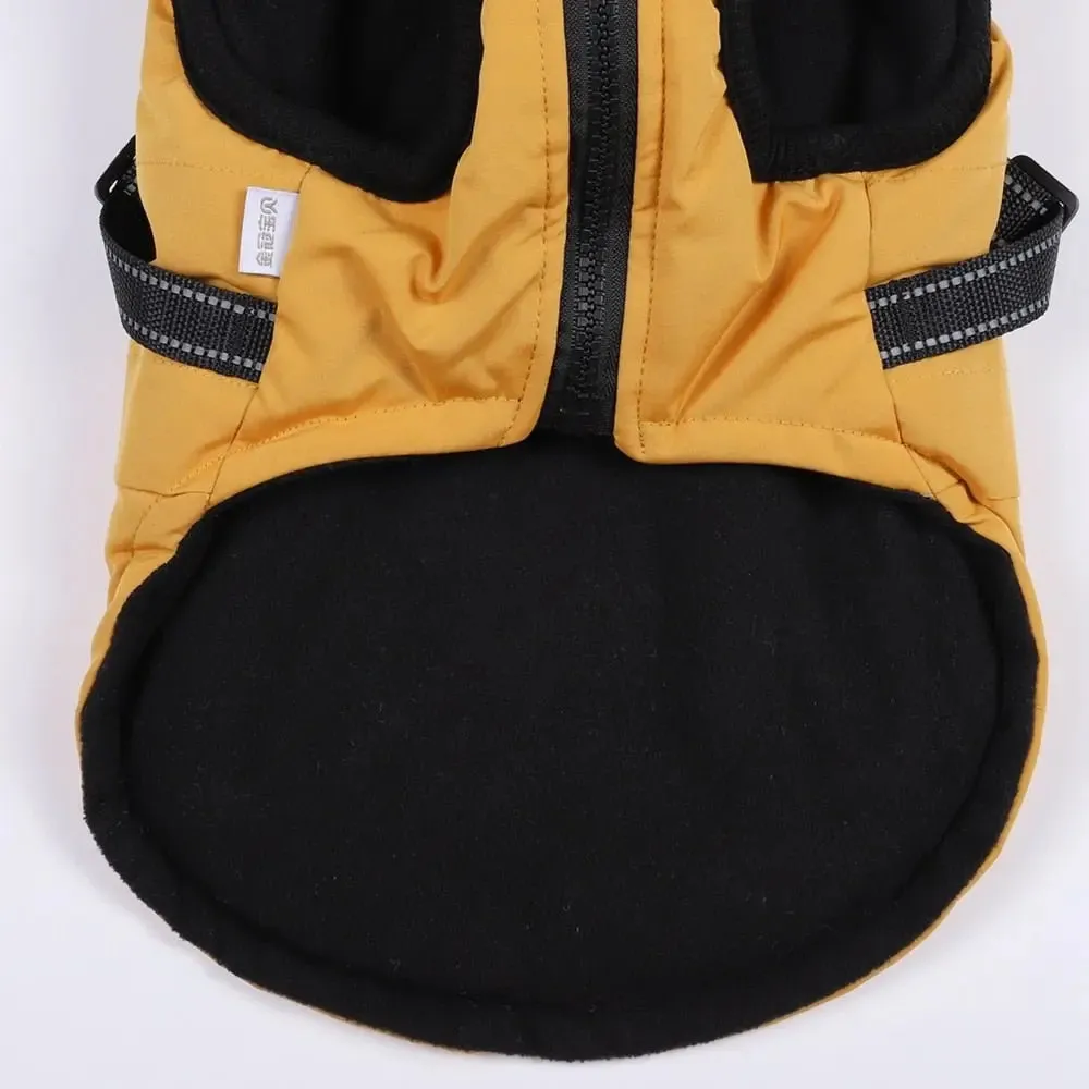 Anniepaw Polar Pup Panache Winter Vest with Leash-Hood Combo