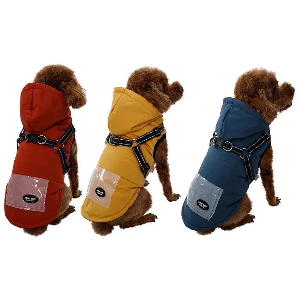 Anniepaw Polar Pup Panache Winter Vest with Leash-Hood Combo