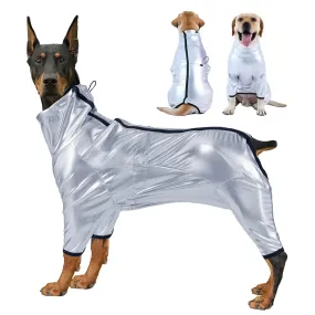 Anniepaw Space Odyssey Silver: Waterproof Dog Jumpsuit for Cool Canines