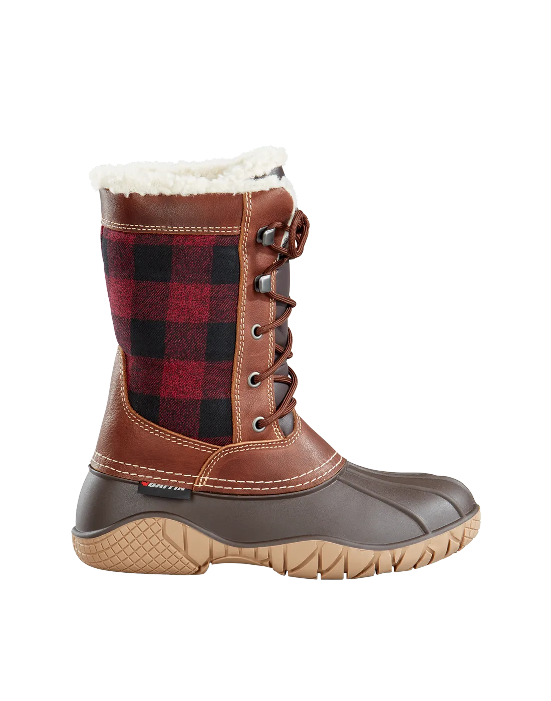 'Baffin' Women's Jasper Insulated WP Boot - Red / Black Plaid