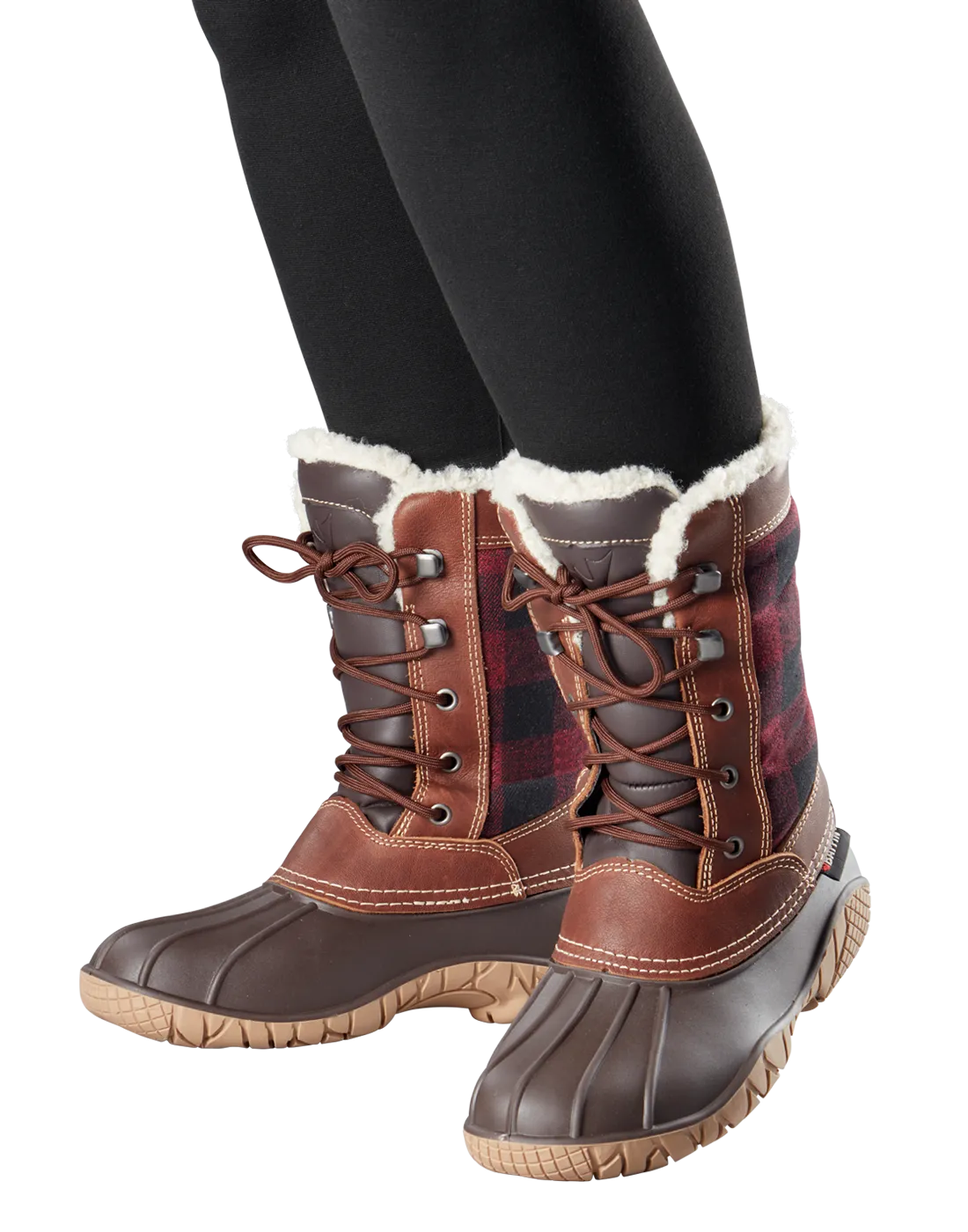 'Baffin' Women's Jasper Insulated WP Boot - Red / Black Plaid