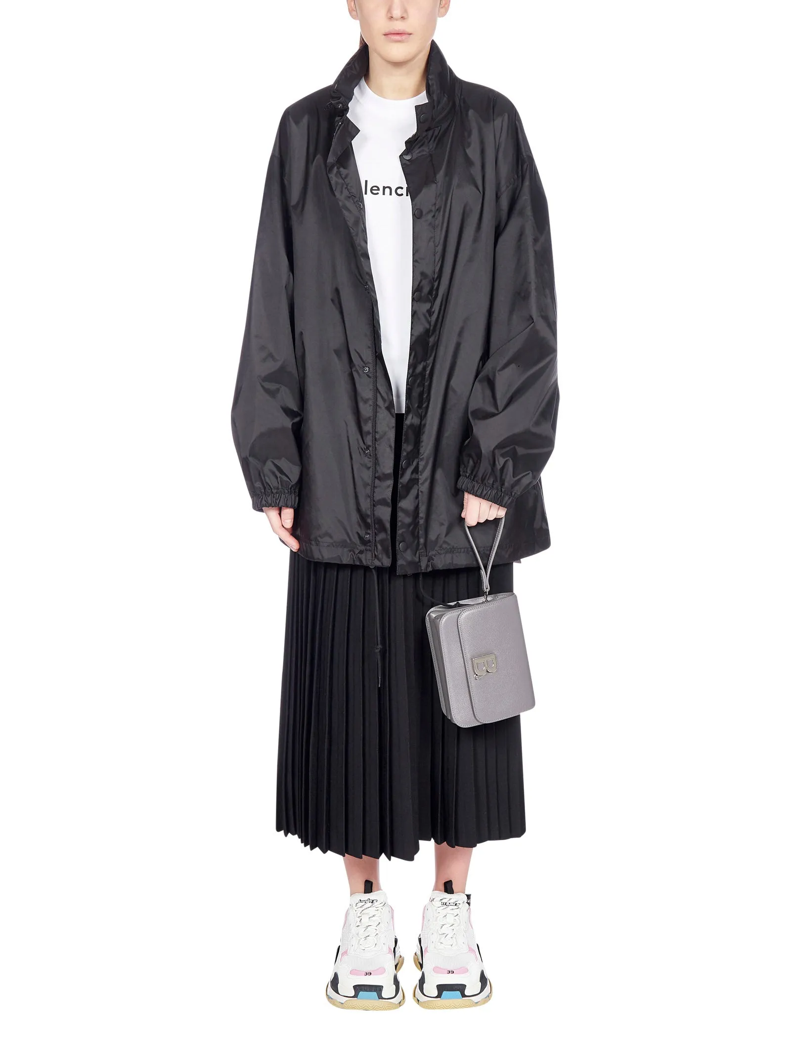 Balenciaga Languages Print Raincoat