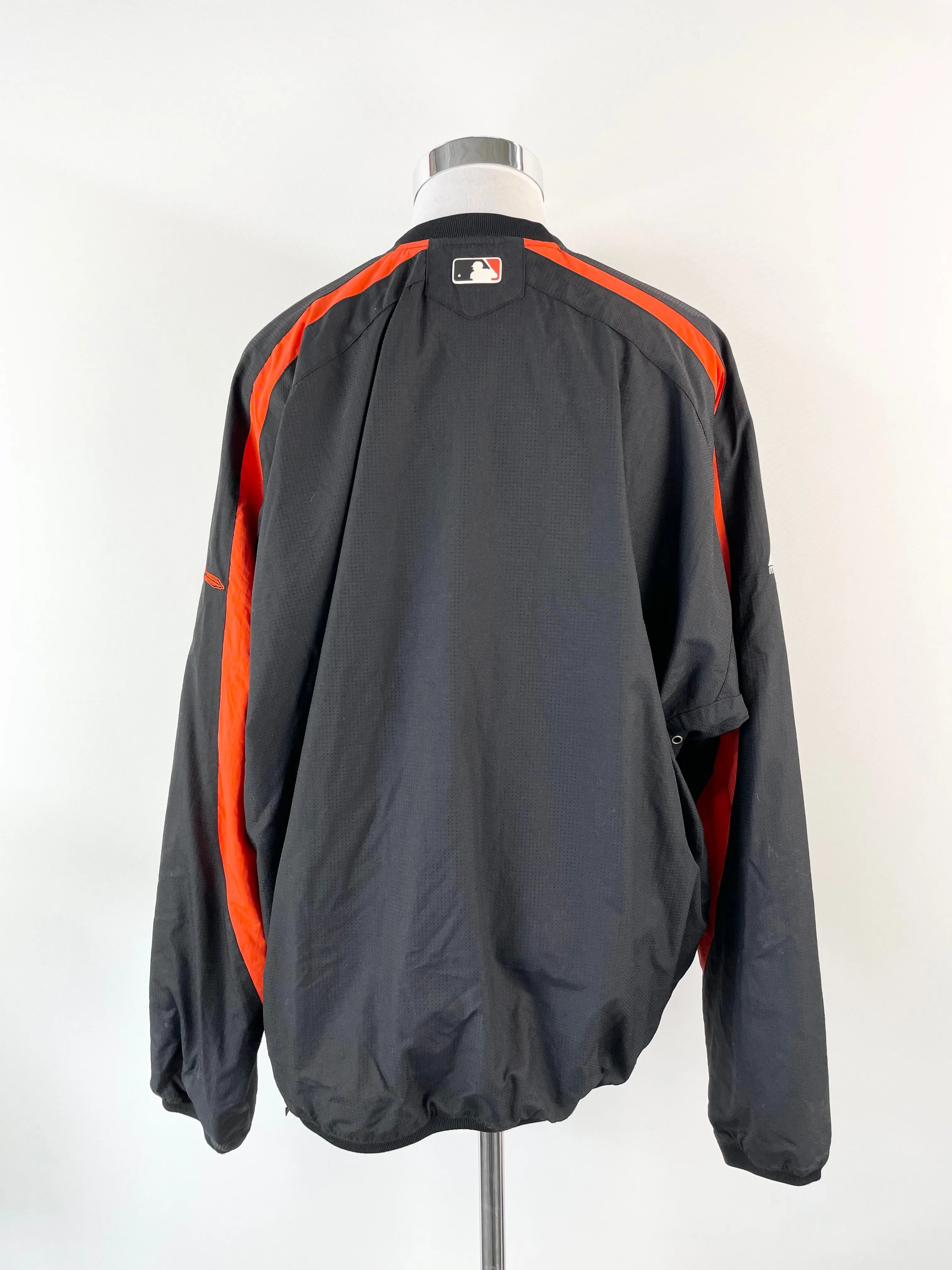 Baltimore Orioles Black 1/4 Zip Pullover Windbreaker - XL