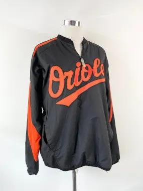 Baltimore Orioles Black 1/4 Zip Pullover Windbreaker - XL