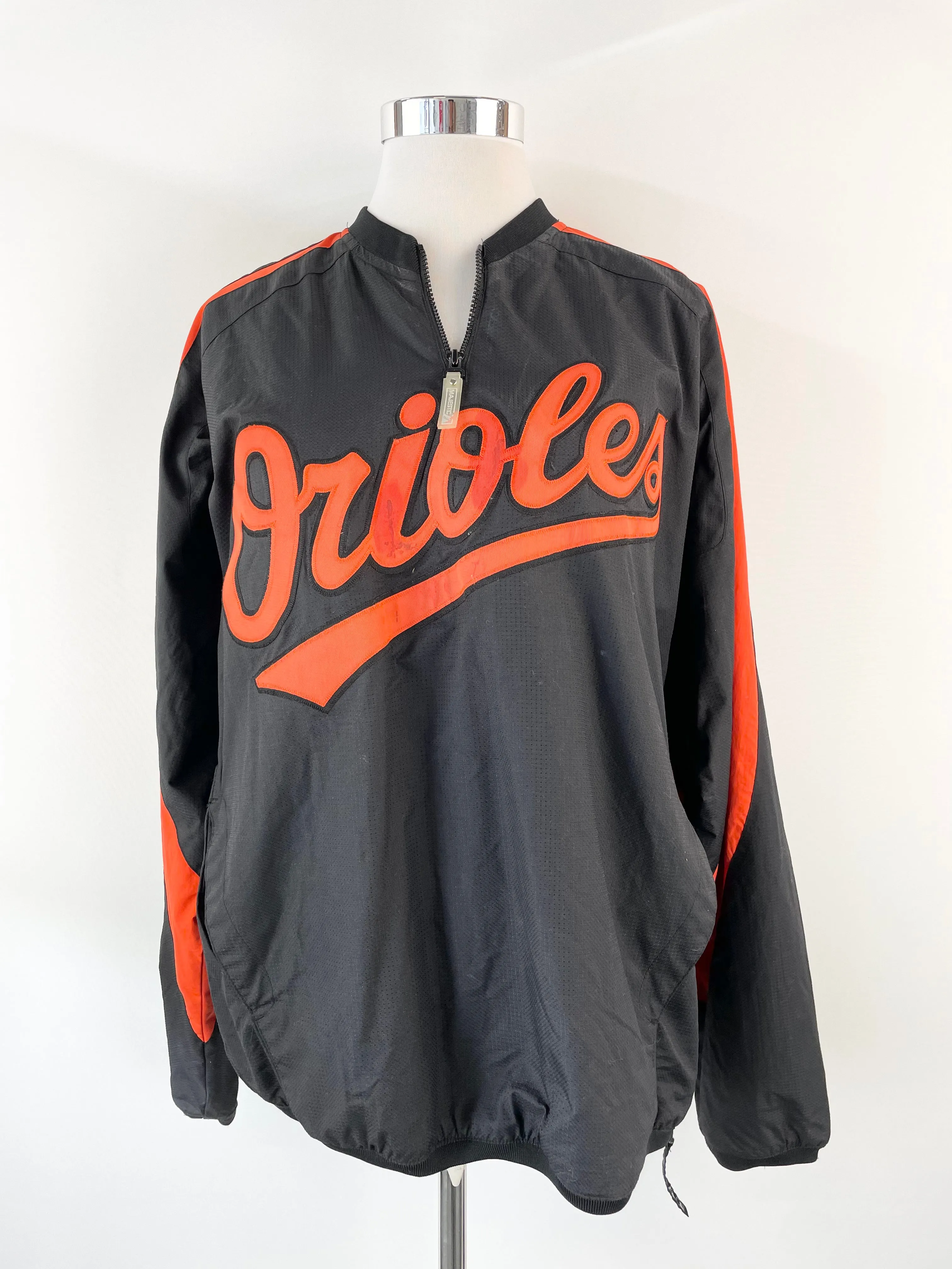 Baltimore Orioles Black 1/4 Zip Pullover Windbreaker - XL