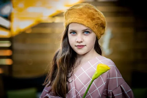 Beatrice Angora Beret (child's)