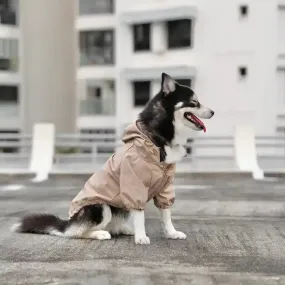 Beige "Brooklyn" Dog Rain Jacket