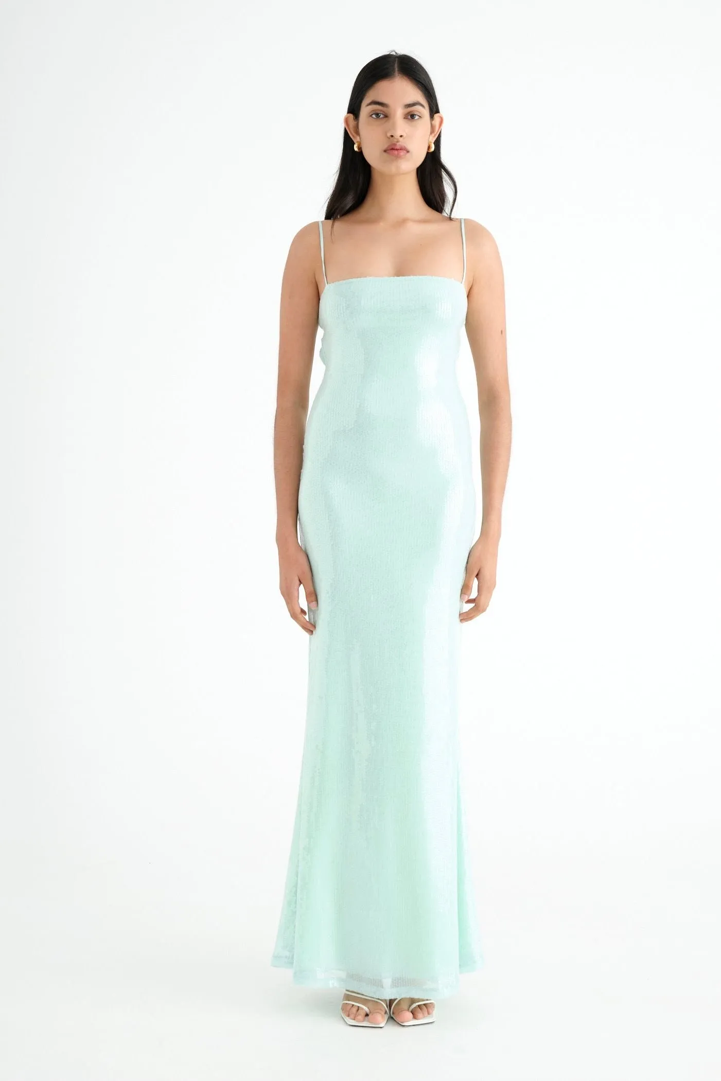 Benni Juliano Sequin Slip Dress - Aquamarine