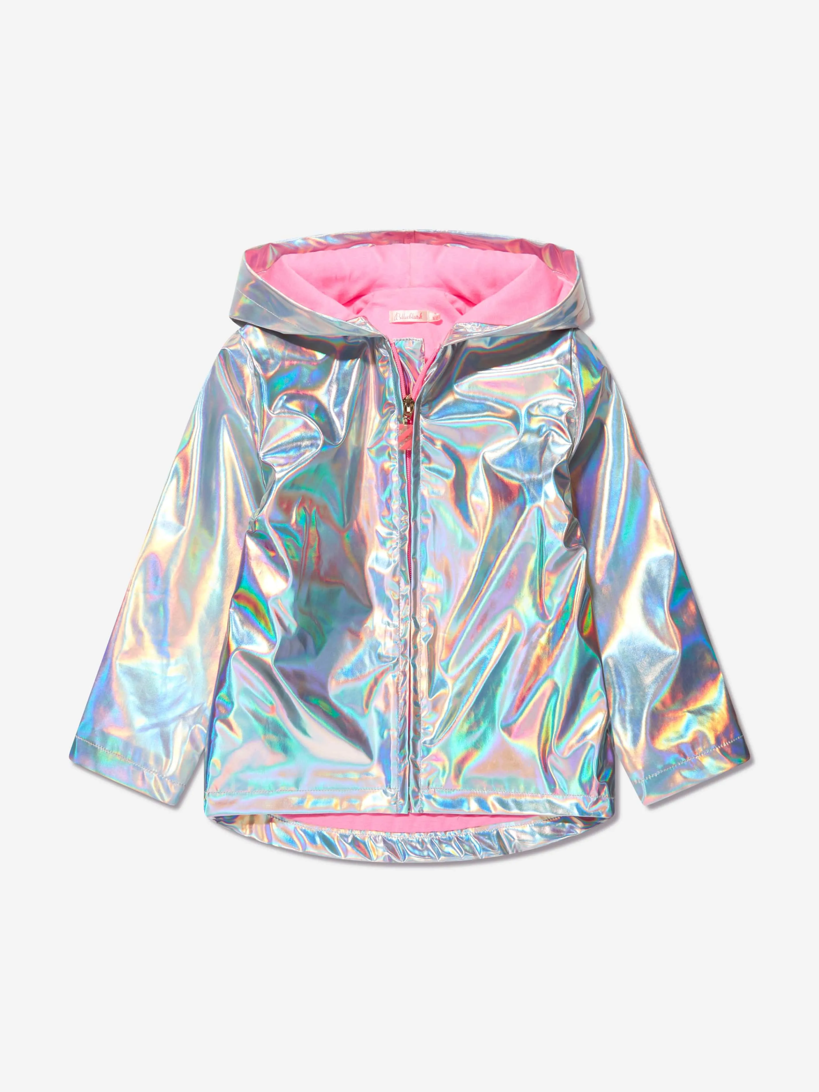 Billieblush Girls Hooded Raincoat in Grey