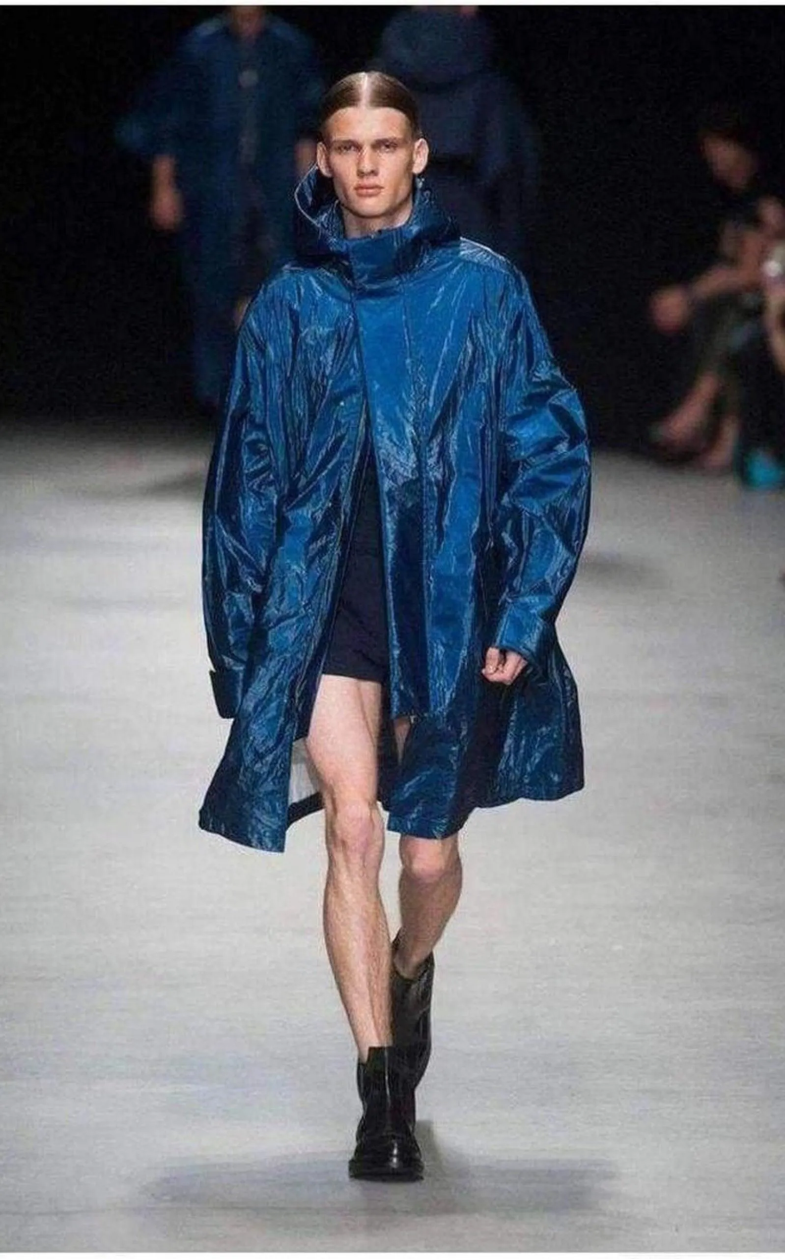 Blue Oversized Raincoat