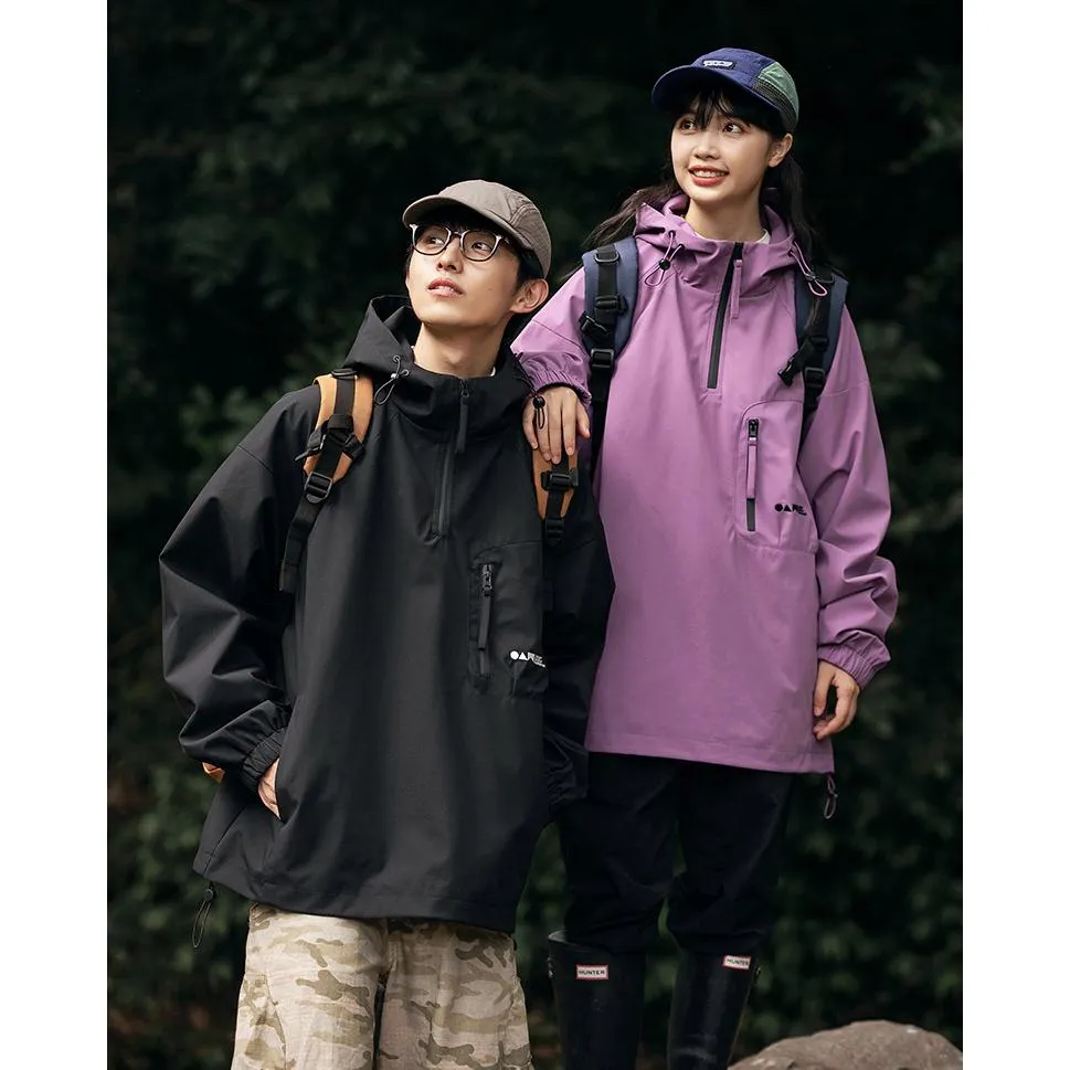 Camping Outdoor Windproof Trendy Raincoat Hooded Jacket