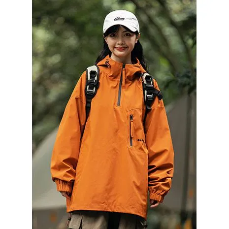 Camping Outdoor Windproof Trendy Raincoat Hooded Jacket