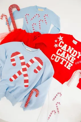 CANDY CANE SEASON BLUE PULLOVER