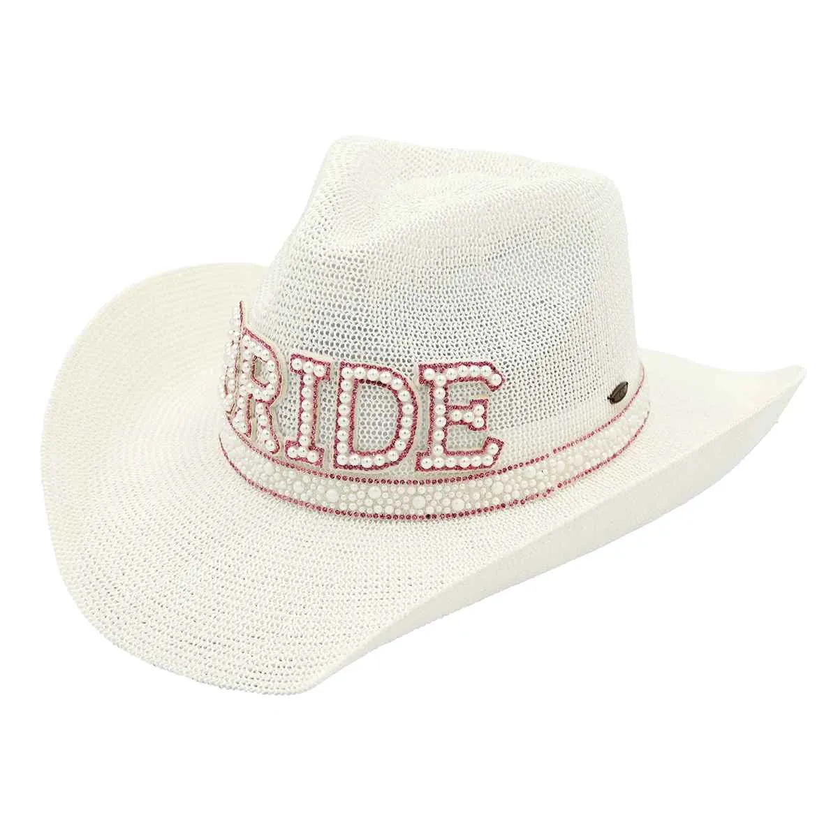 CBC02 C.C Brand BRIDE Cowboy hat w/Pearl & Rhinestone