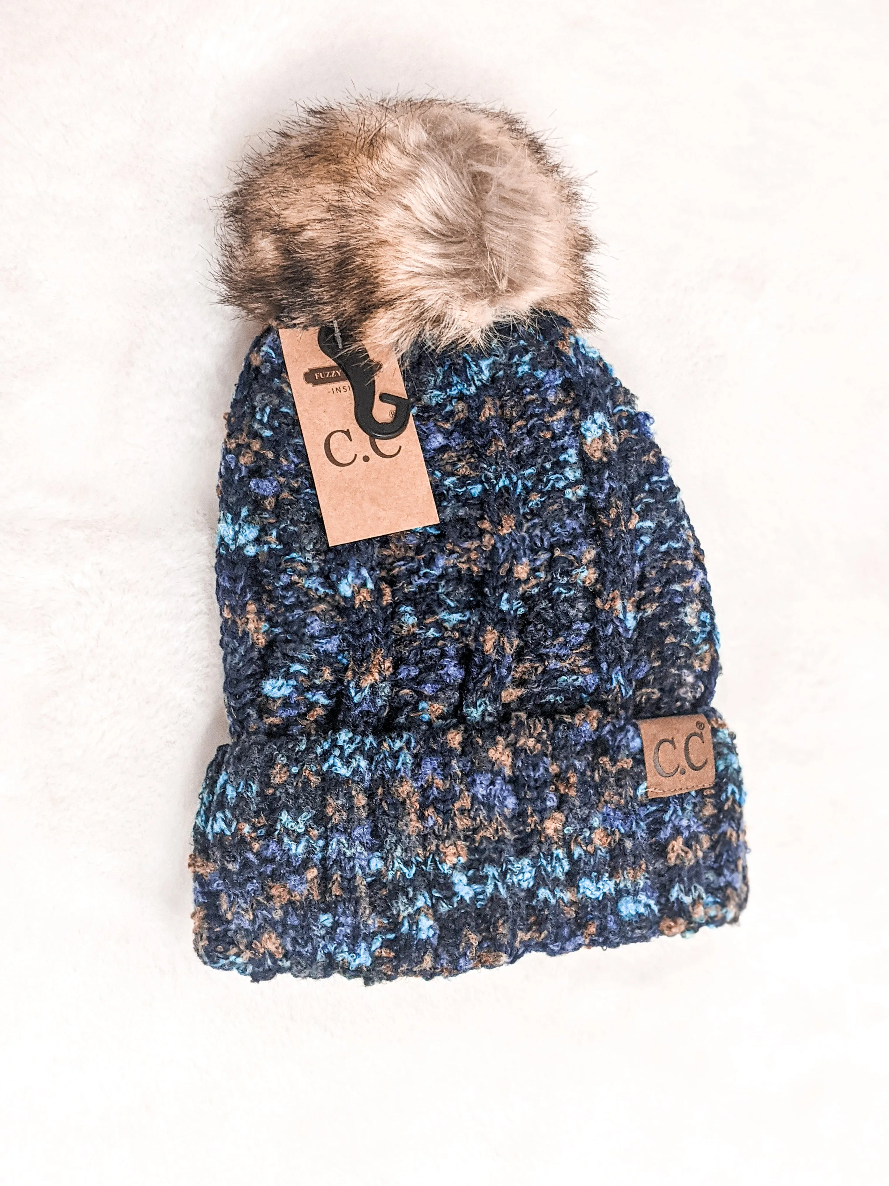 C.C Confetti Beanie with Pom