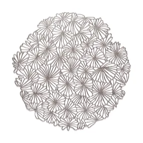 Chilewich Daisy Round Placemat - Gunmetal