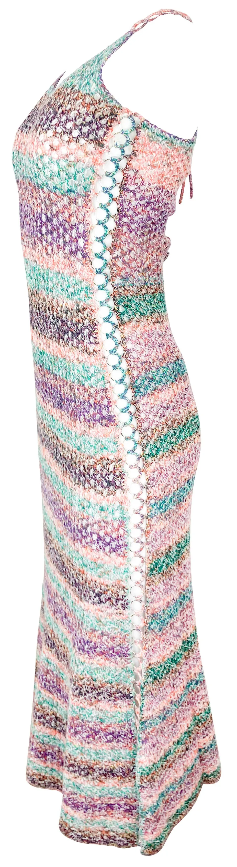 Chloé Crocheted Tank Midi Dress in Multi