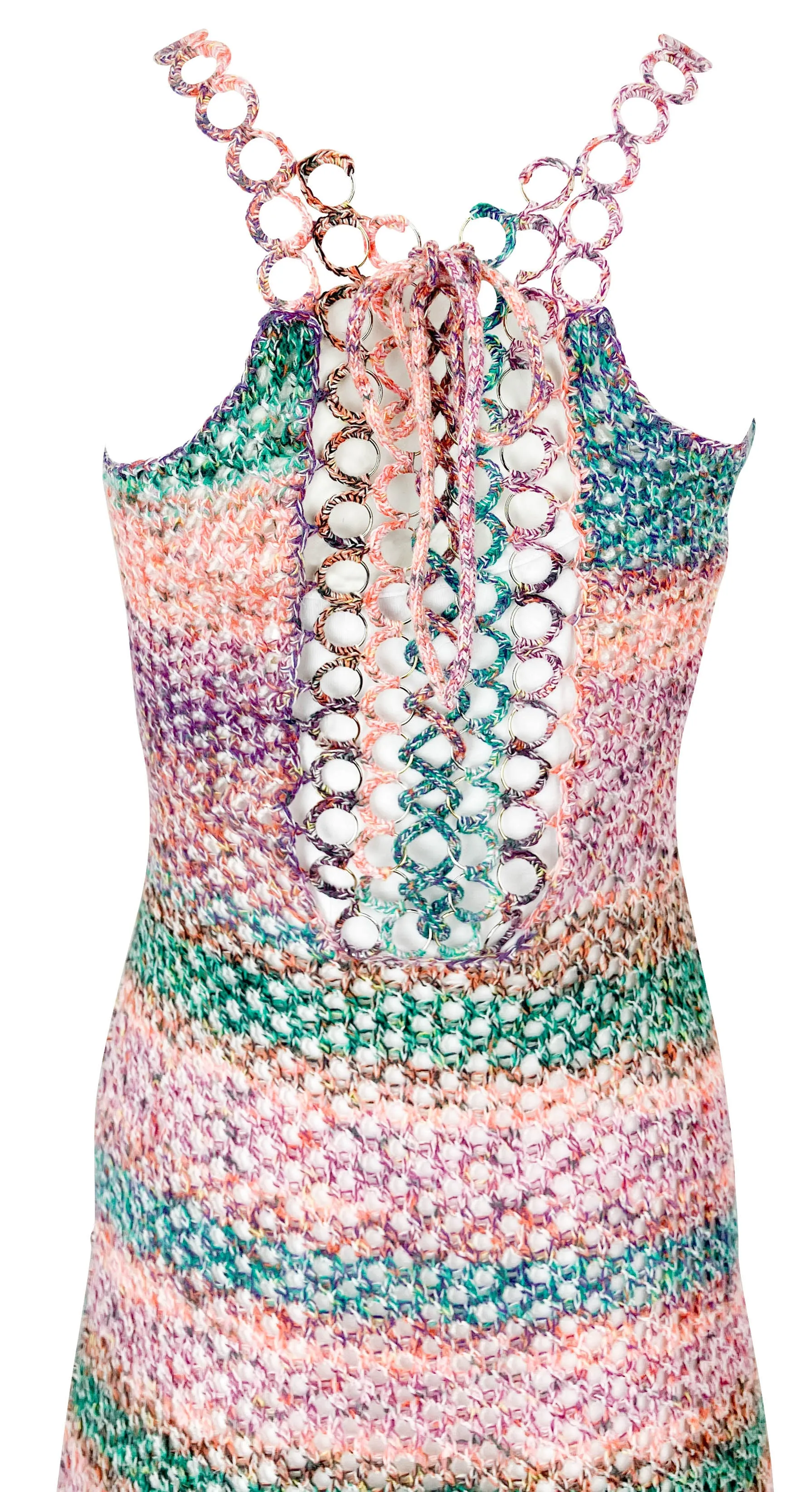 Chloé Crocheted Tank Midi Dress in Multi