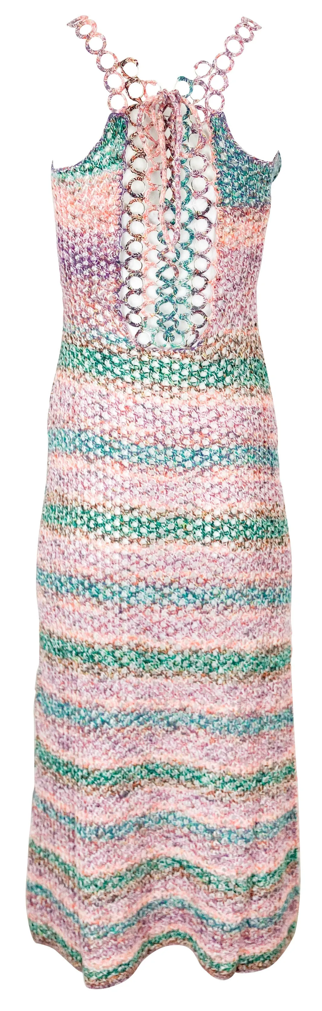 Chloé Crocheted Tank Midi Dress in Multi