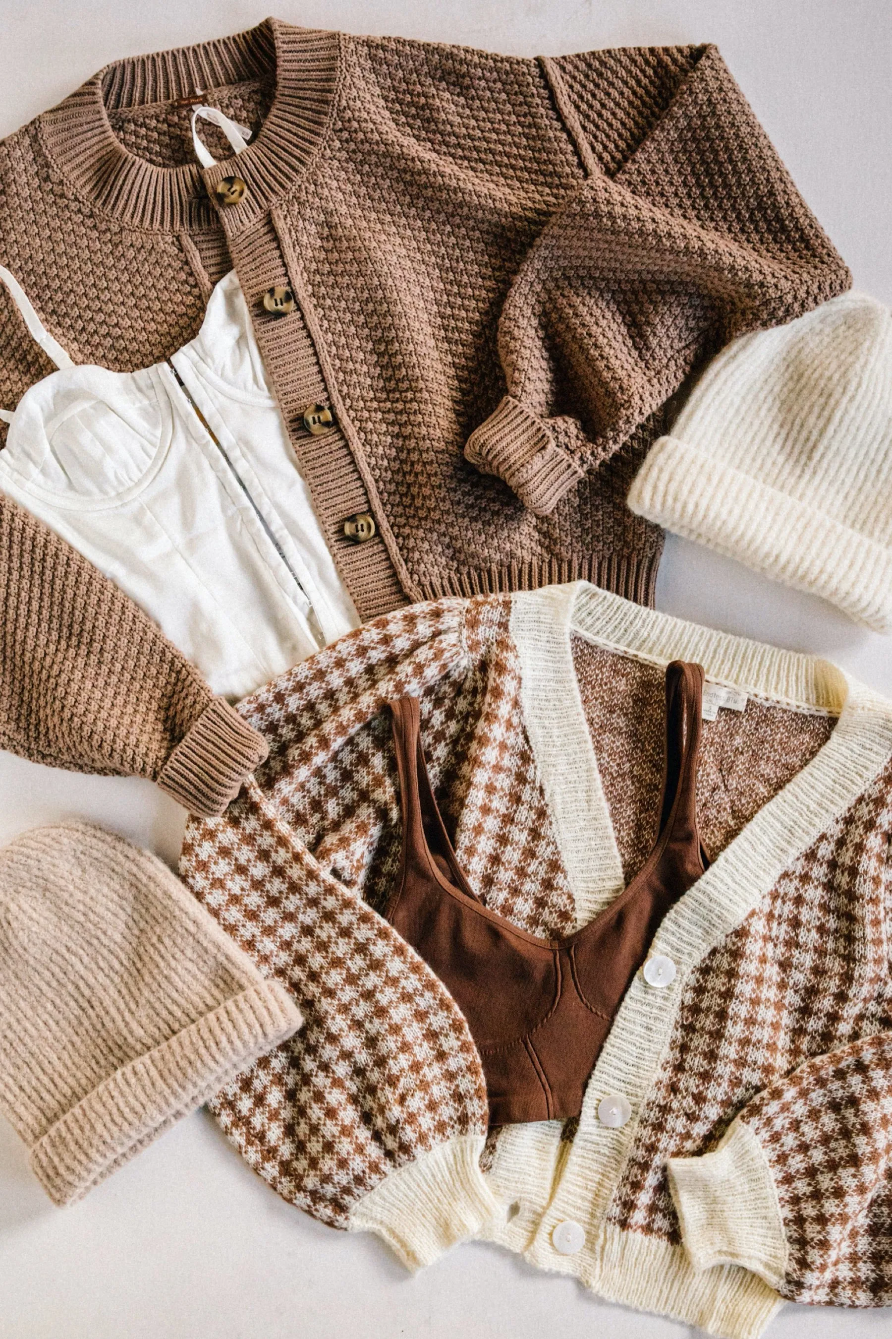 Chocolate Gingham Cardigan