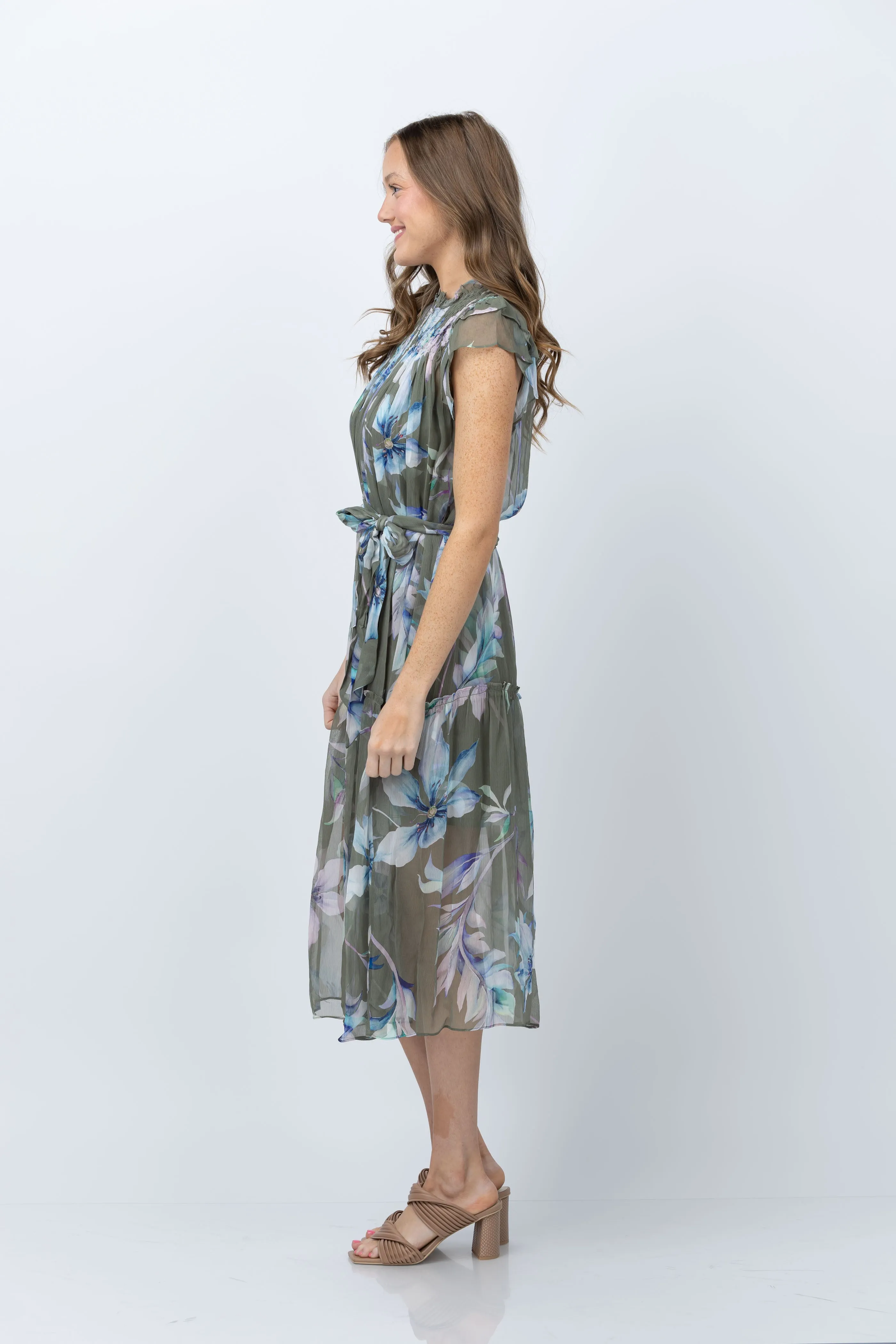 Christy Lynn Vera Dress in Viridian Prism