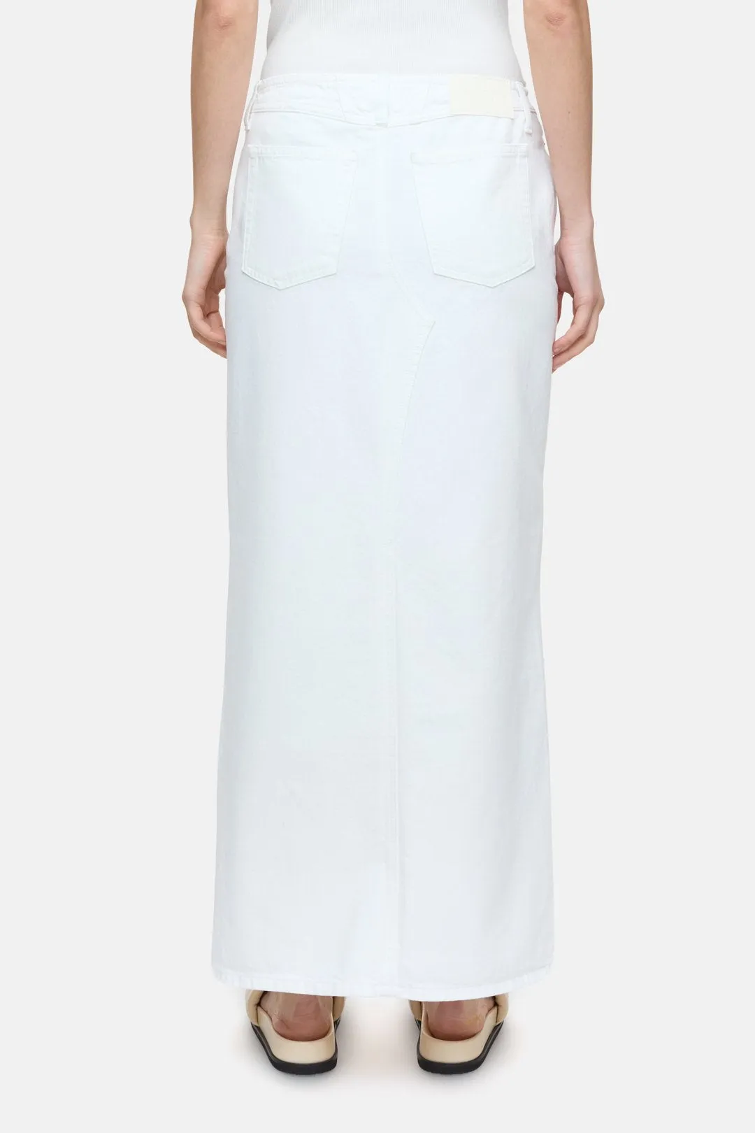 Closed Denim Maxi Skirt White