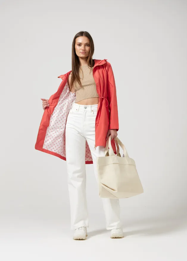 Coral Cherry Raincoat